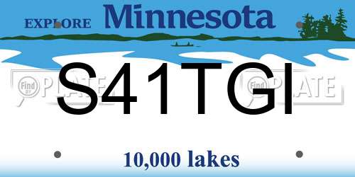 S41TGI Minnesota License Plate