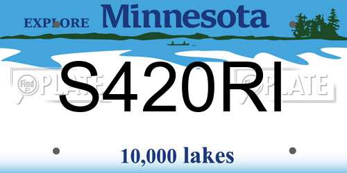 S420RI Minnesota License Plate