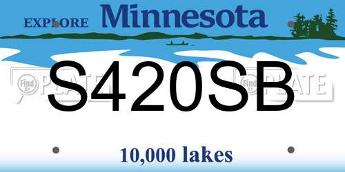 S420SB Minnesota License Plate