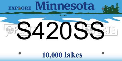 S420SS Minnesota License Plate