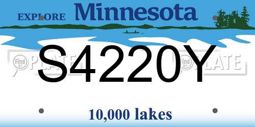 S4220Y Minnesota License Plate