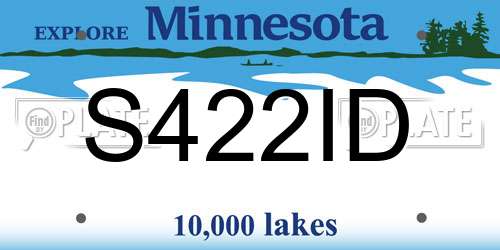 S422ID Minnesota License Plate