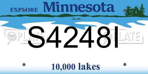 S4248I Minnesota License Plate