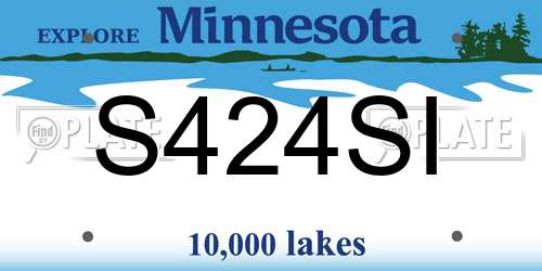S424SI Minnesota License Plate