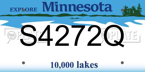 S4272Q Minnesota License Plate