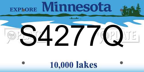 S4277Q Minnesota License Plate
