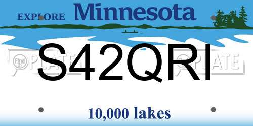 S42QRI Minnesota License Plate
