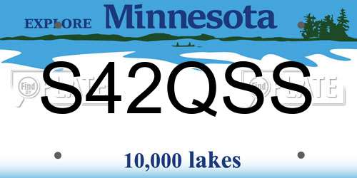 S42QSS Minnesota License Plate
