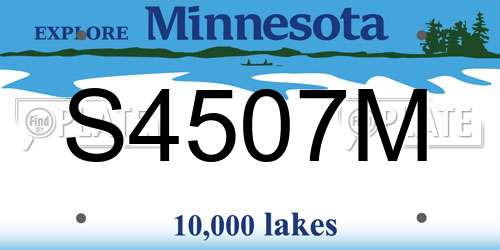 S4507M Minnesota License Plate