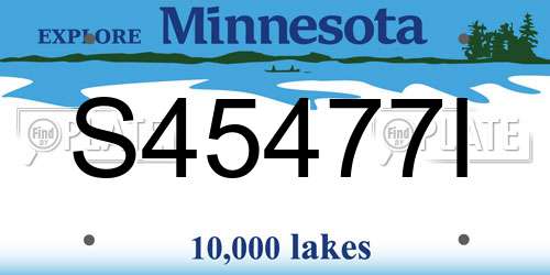 S45477I Minnesota License Plate