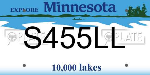 S455LL Minnesota License Plate