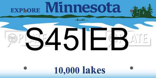 S45IEB Minnesota License Plate
