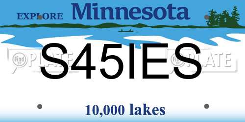 S45IES Minnesota License Plate