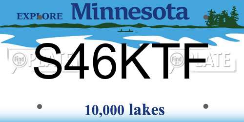 S46KTF Minnesota License Plate