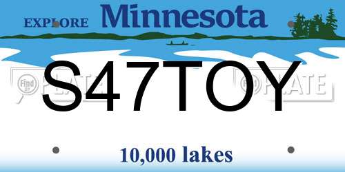 S47TOY Minnesota License Plate