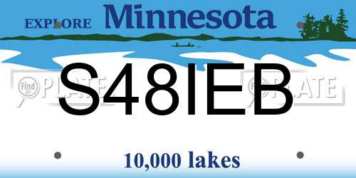 S48IEB Minnesota License Plate