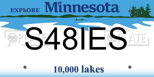 S48IES Minnesota License Plate