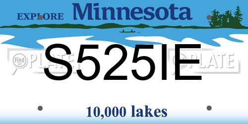 S525IE Minnesota License Plate