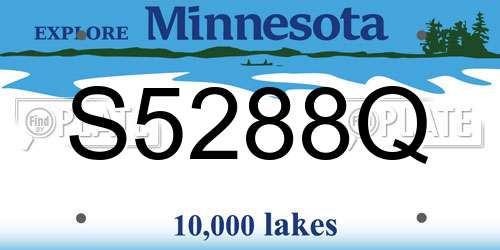 S5288Q Minnesota License Plate