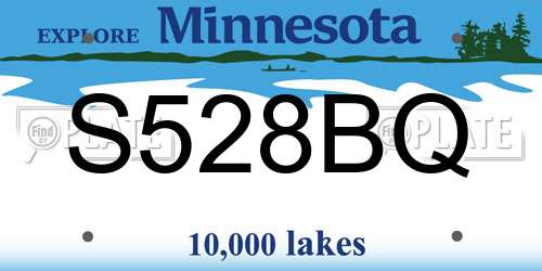 S528BQ Minnesota License Plate