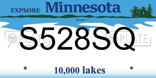 S528SQ Minnesota License Plate