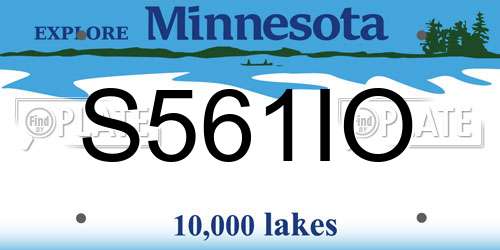 S561IO Minnesota License Plate