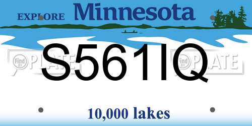 S561IQ Minnesota License Plate