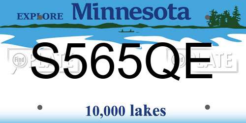 S565QE Minnesota License Plate