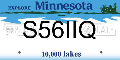 S56IIQ Minnesota License Plate