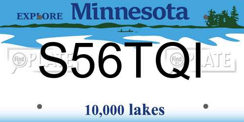 S56TQI Minnesota License Plate