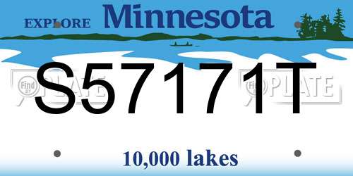 S57171T Minnesota License Plate