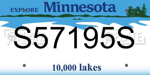 S57195S Minnesota License Plate