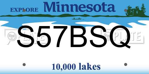S57BSQ Minnesota License Plate