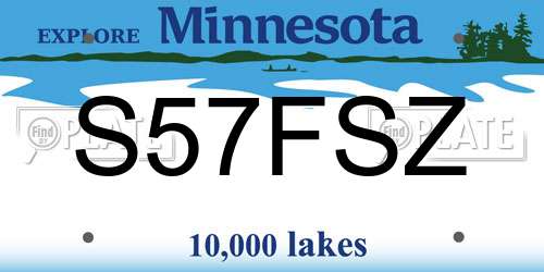 S57FSZ Minnesota License Plate