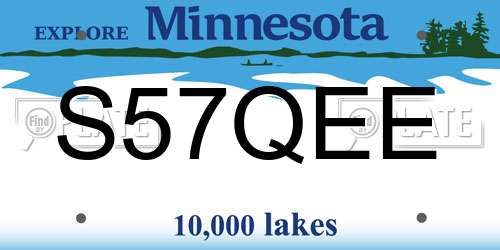 S57QEE Minnesota License Plate