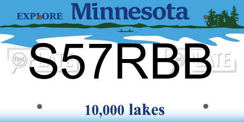 S57RBB Minnesota License Plate