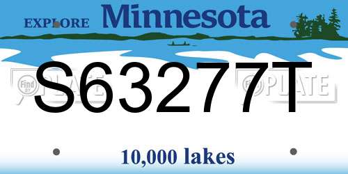S63277T Minnesota License Plate
