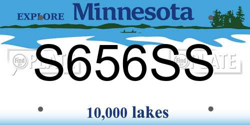 S656SS Minnesota License Plate