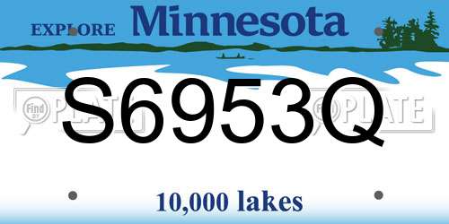 S6953Q Minnesota License Plate