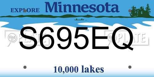 S695EQ Minnesota License Plate