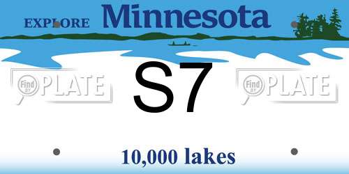 S7 Minnesota License Plate