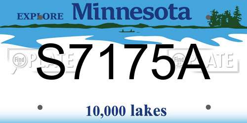 S7175A Minnesota License Plate