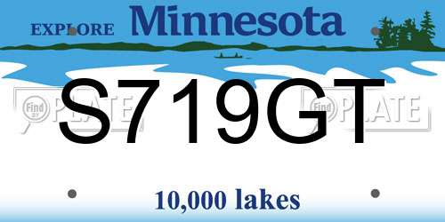 S719GT Minnesota License Plate