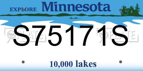 S75171S Minnesota License Plate