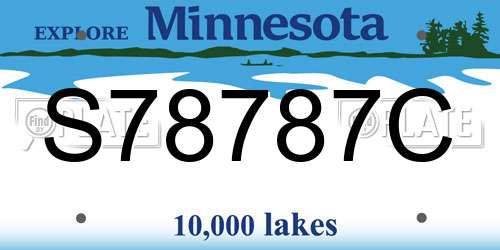 S78787C Minnesota License Plate