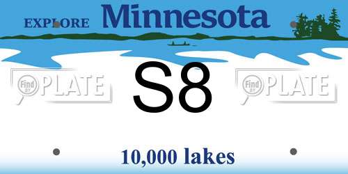 S8 Minnesota License Plate