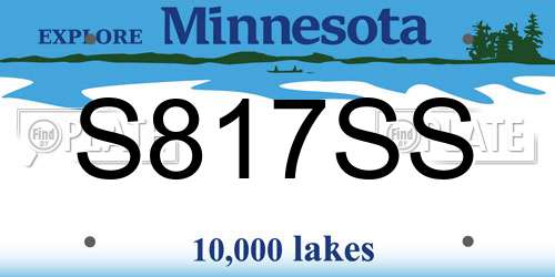 S817SS Minnesota License Plate