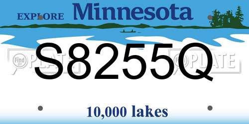 S8255Q Minnesota License Plate