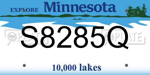 S8285Q Minnesota License Plate