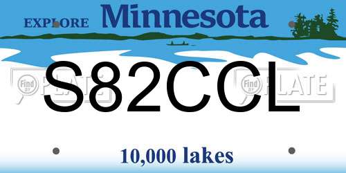 S82CCL Minnesota License Plate